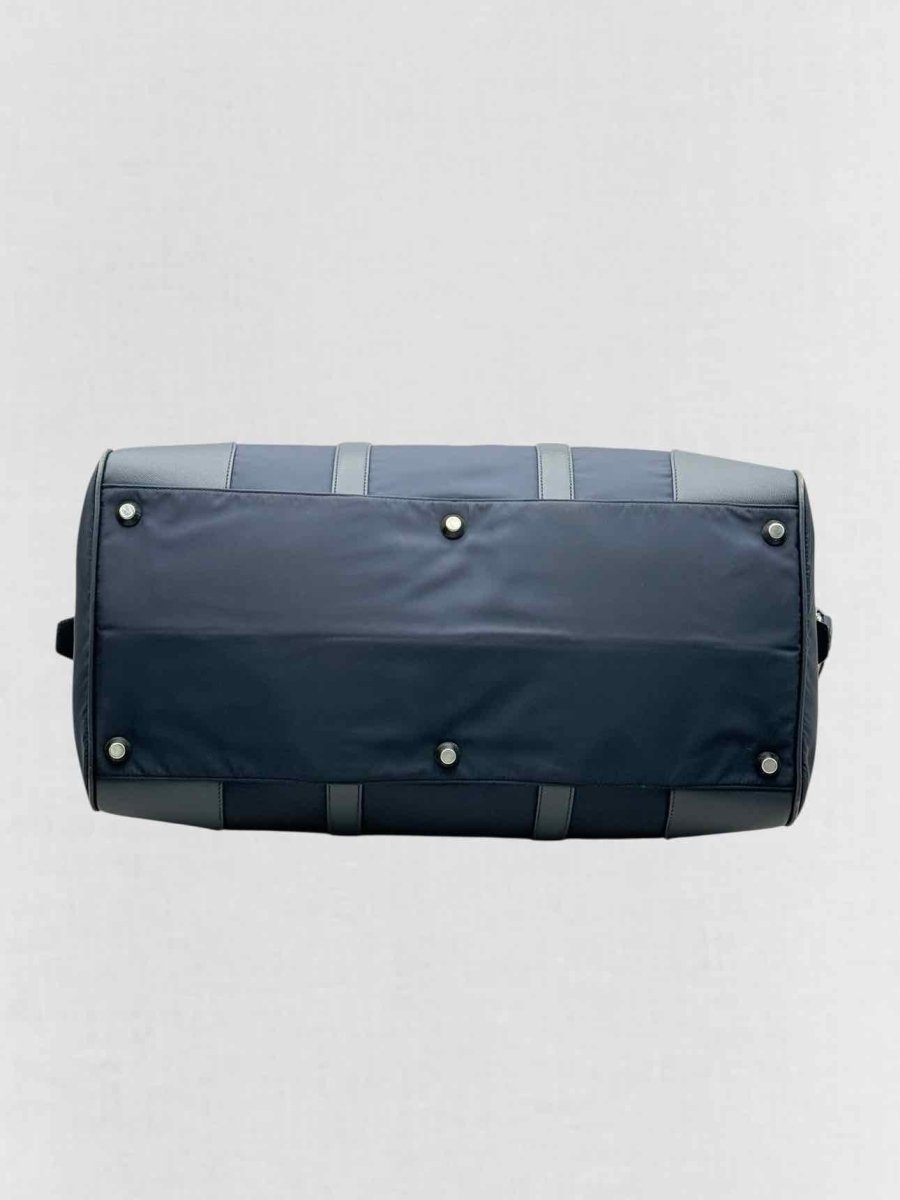 Pre - loved PRADA Weekender Navy Blue Duffel bag at Reems Closet