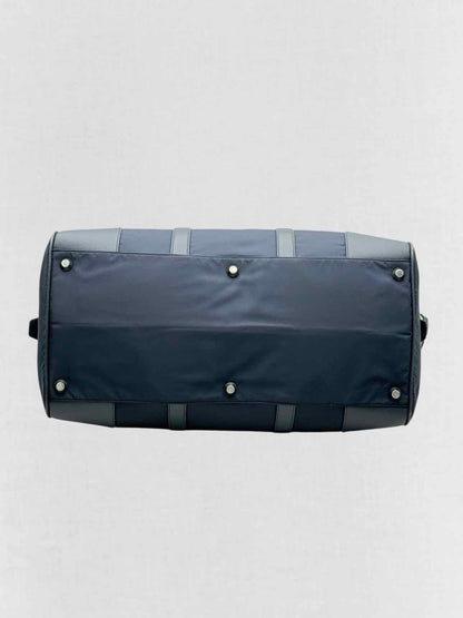 Pre - loved PRADA Weekender Navy Blue Duffel bag at Reems Closet