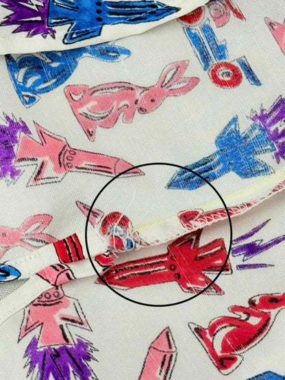 Pre - loved PRADA White Multicolor Size Small Shirt at Reems Closet