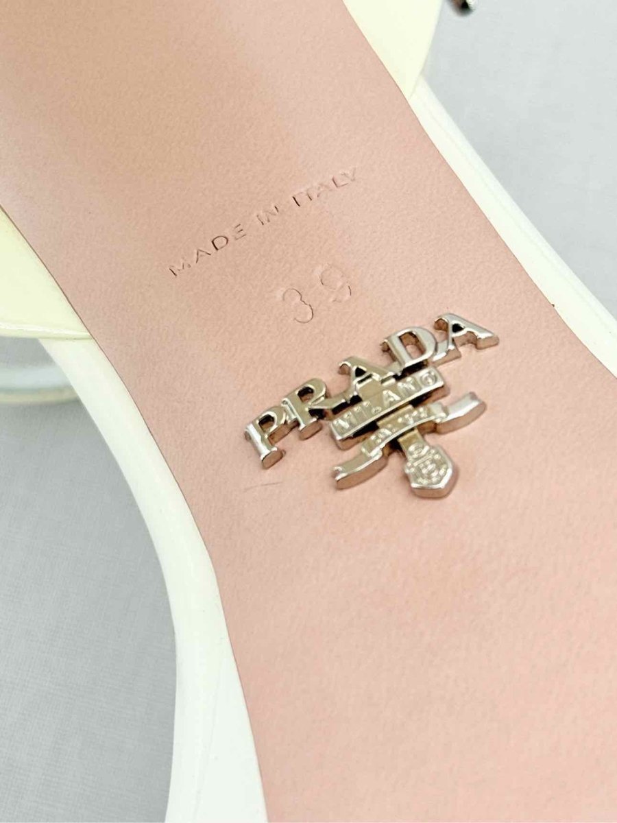 Pre - loved PRADA White Size EU 39 Platform Sandals at Reems Closet