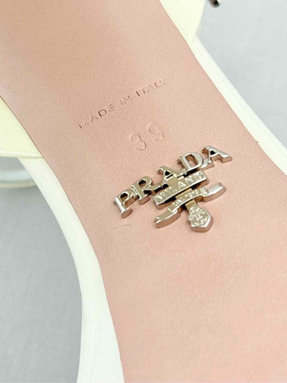 Pre - loved PRADA White Size EU 39 Platform Sandals at Reems Closet