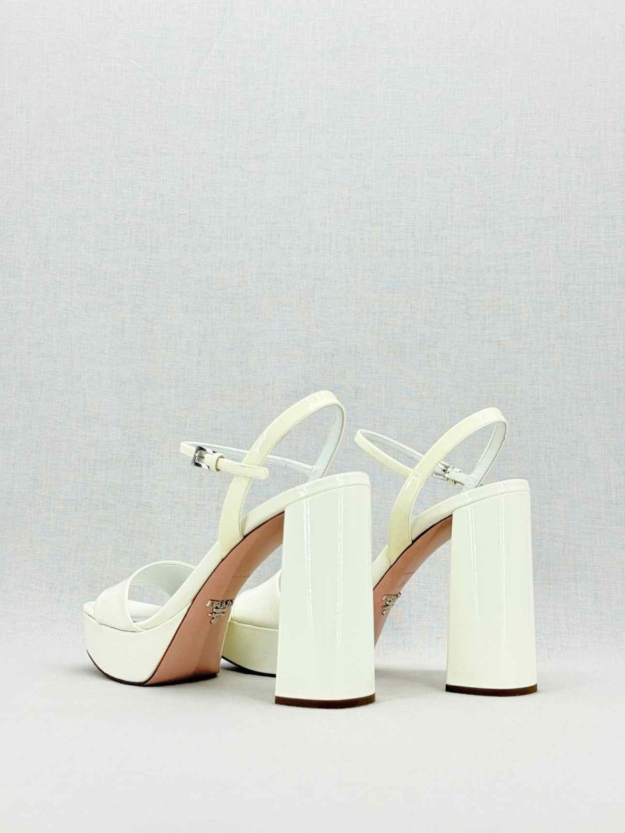 Pre - loved PRADA White Size EU 39 Platform Sandals at Reems Closet