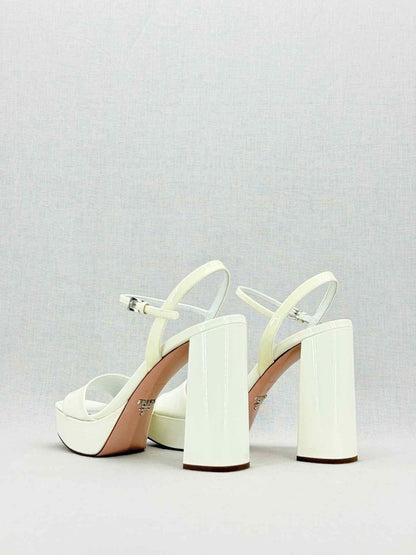 Pre - loved PRADA White Size EU 39 Platform Sandals at Reems Closet