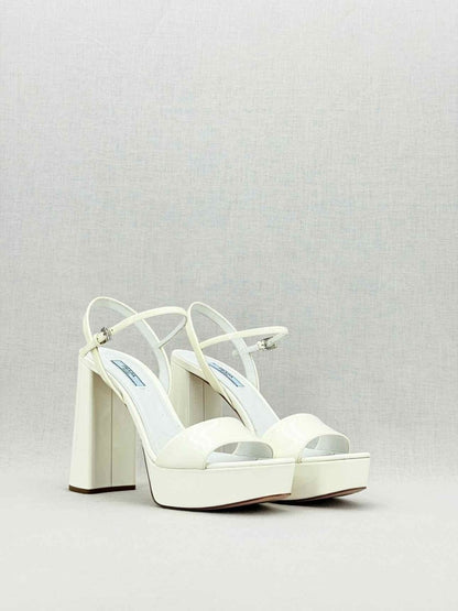 Pre - loved PRADA White Size EU 39 Platform Sandals at Reems Closet