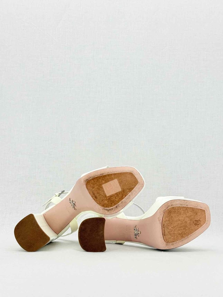 Pre - loved PRADA White Size EU 39 Platform Sandals at Reems Closet