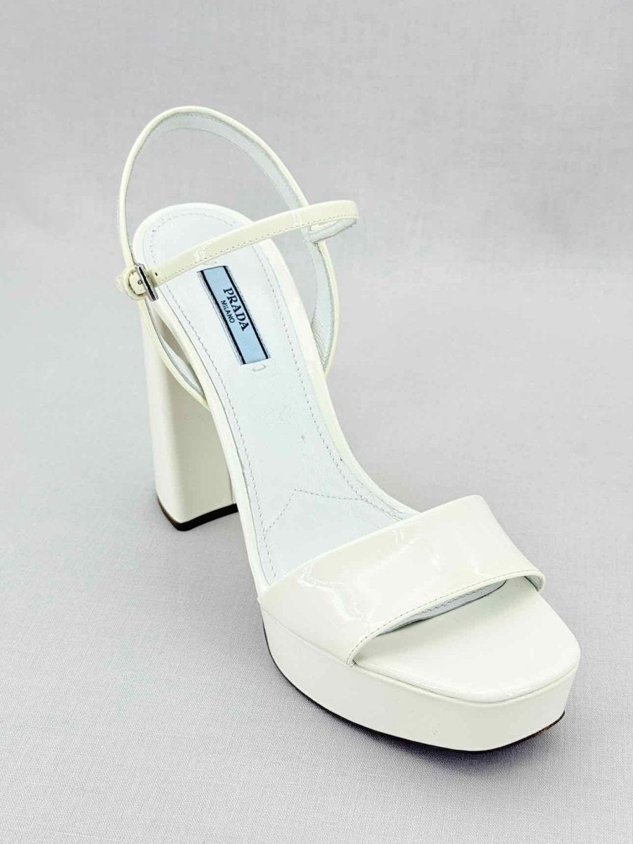 Pre - loved PRADA White Size EU 39 Platform Sandals at Reems Closet