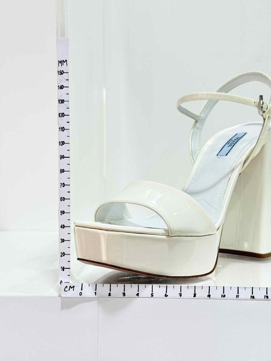 Pre - loved PRADA White Size EU 39 Platform Sandals at Reems Closet