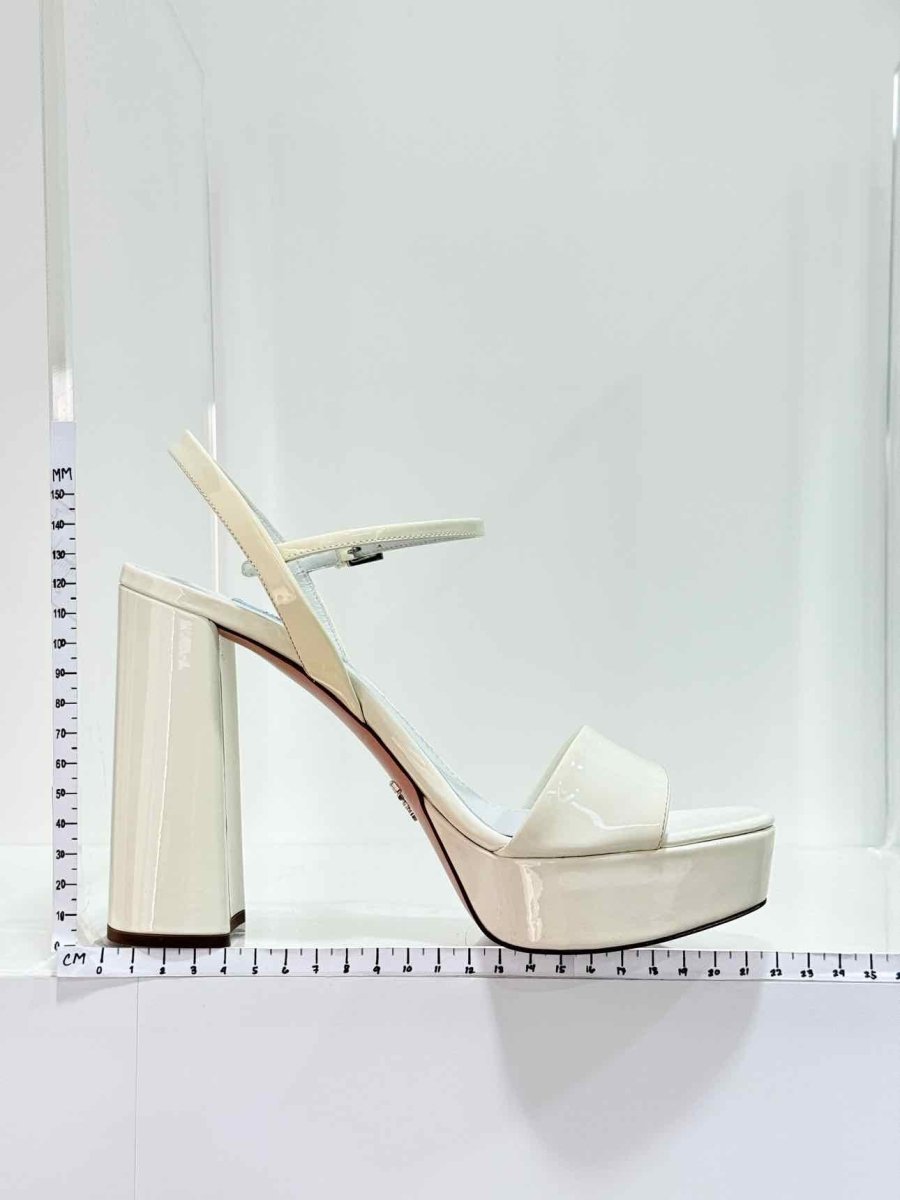 Pre - loved PRADA White Size EU 39 Platform Sandals at Reems Closet