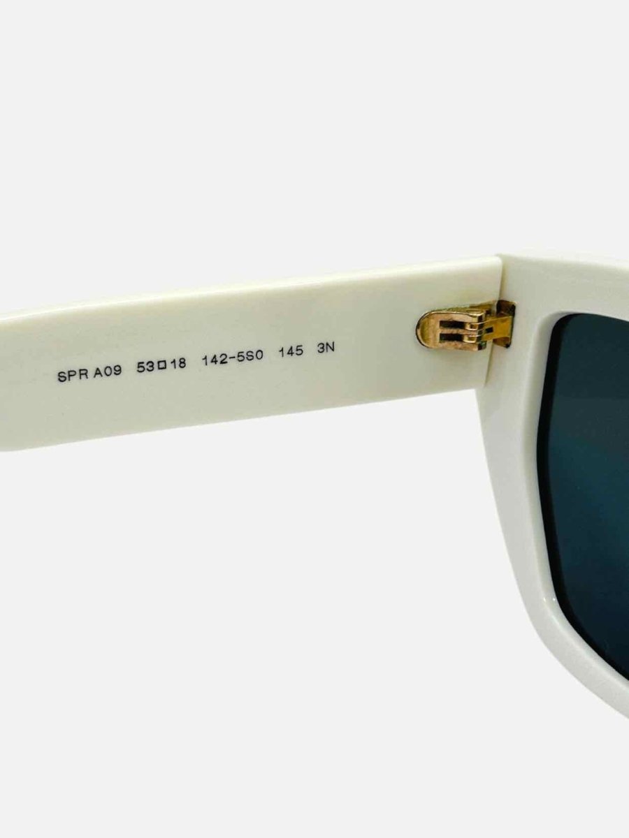 Pre - loved PRADA White Sunglasses at Reems Closet