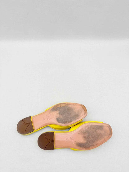 Pre - loved PRADA Yellow Embellished Size EU 38.5 Flats at Reems Closet