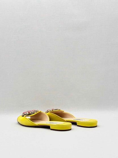 Pre - loved PRADA Yellow Embellished Size EU 38.5 Flats at Reems Closet