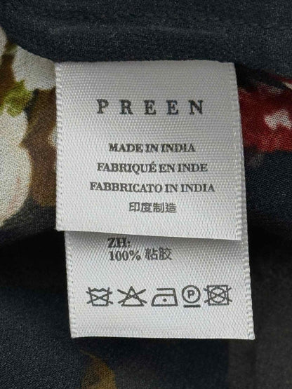 Pre - loved PREEN LINE Black Multicolor Floral Size Medium Blouse at Reems Closet