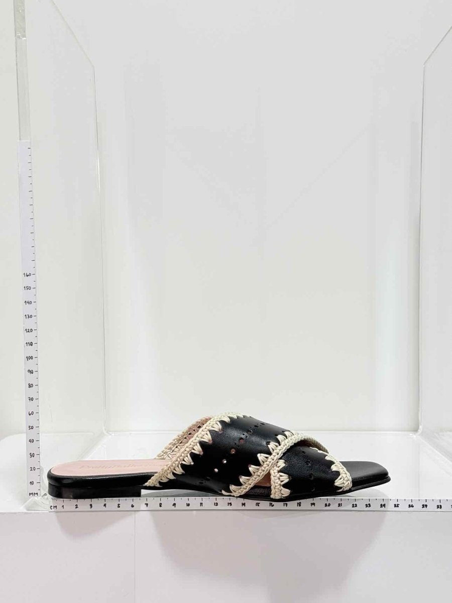 Pre - loved PRETTY BALLERINAS Black Criss Cross Size EU 38 Flats at Reems Closet