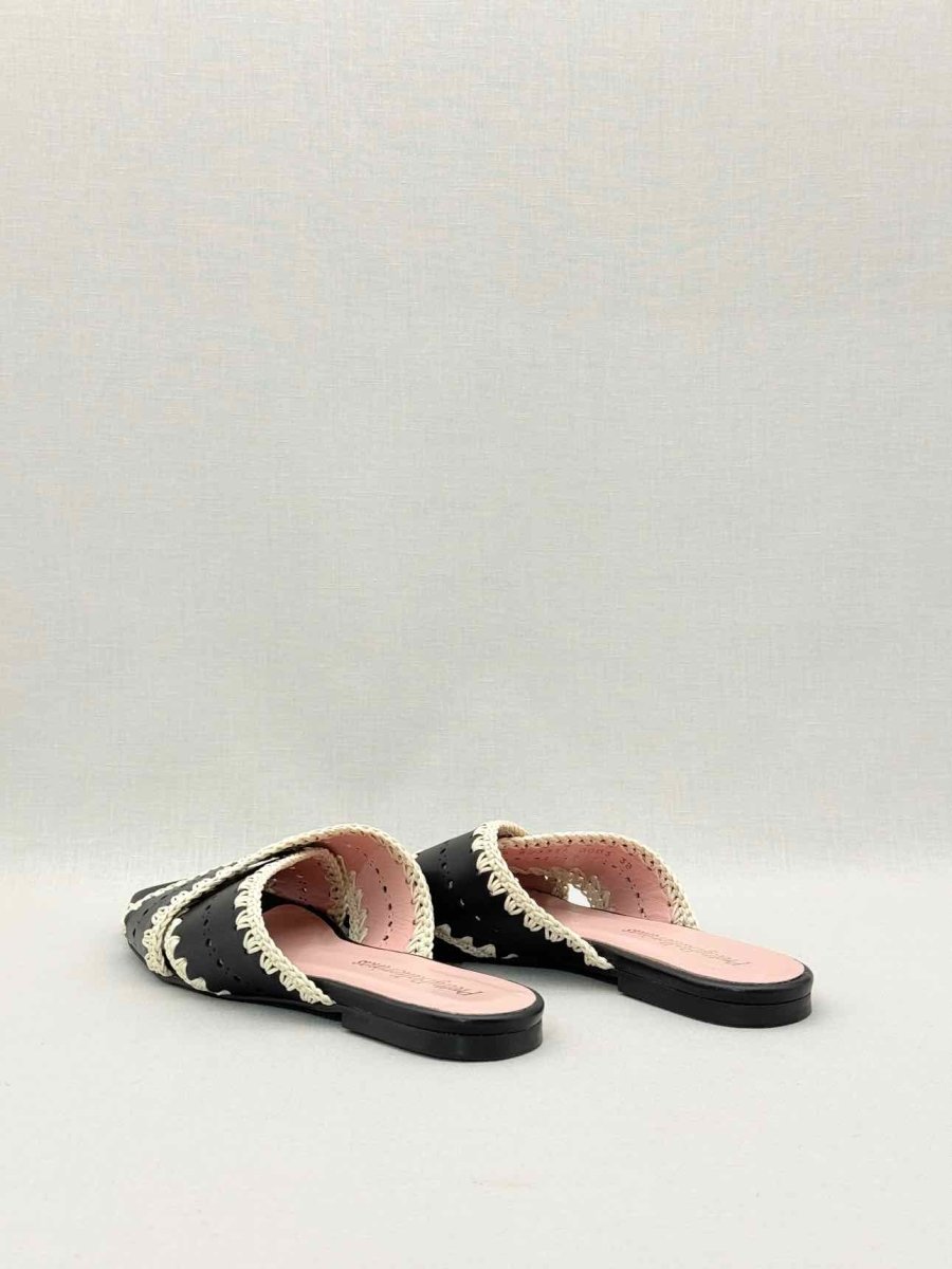 Pre - loved PRETTY BALLERINAS Black Criss Cross Size EU 38 Flats at Reems Closet