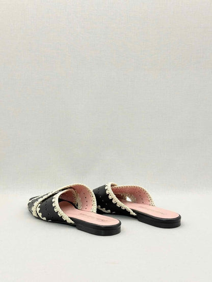 Pre - loved PRETTY BALLERINAS Black Criss Cross Size EU 38 Flats at Reems Closet