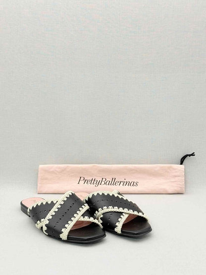 Pre - loved PRETTY BALLERINAS Black Criss Cross Size EU 38 Flats at Reems Closet
