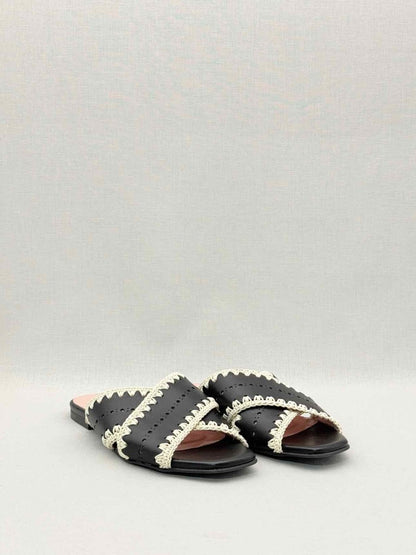 Pre - loved PRETTY BALLERINAS Black Criss Cross Size EU 38 Flats at Reems Closet