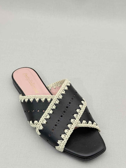 Pre - loved PRETTY BALLERINAS Black Criss Cross Size EU 38 Flats at Reems Closet