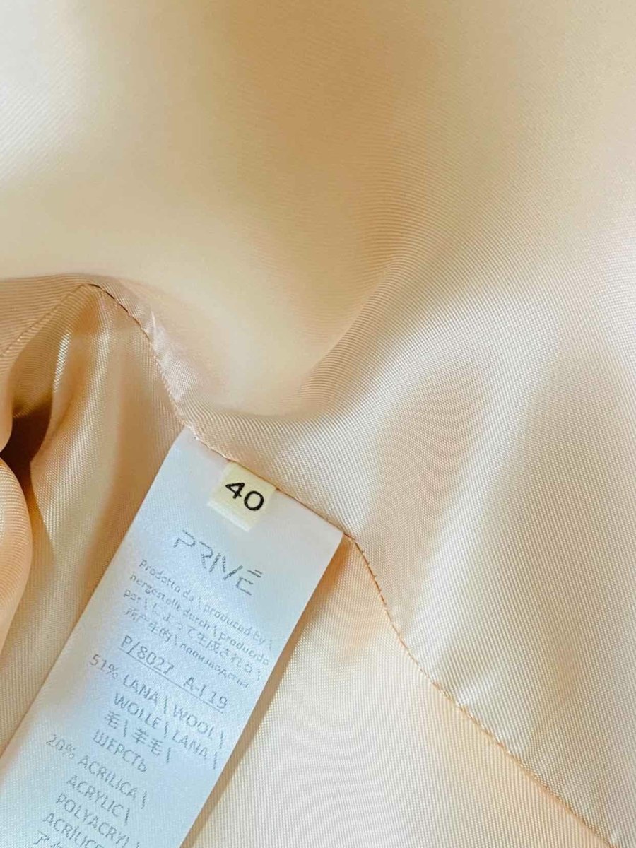 Pre - loved PRIVE Tweed Beige Coat US4 at Reems Closet