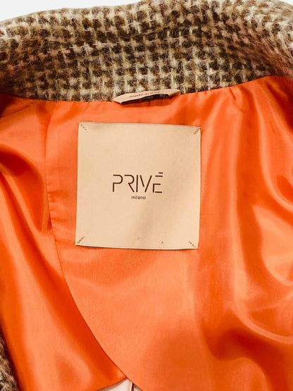 Pre - loved PRIVE Tweed Beige Coat US4 at Reems Closet