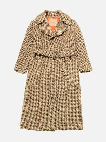 Pre - loved PRIVE Tweed Beige Coat US4 at Reems Closet