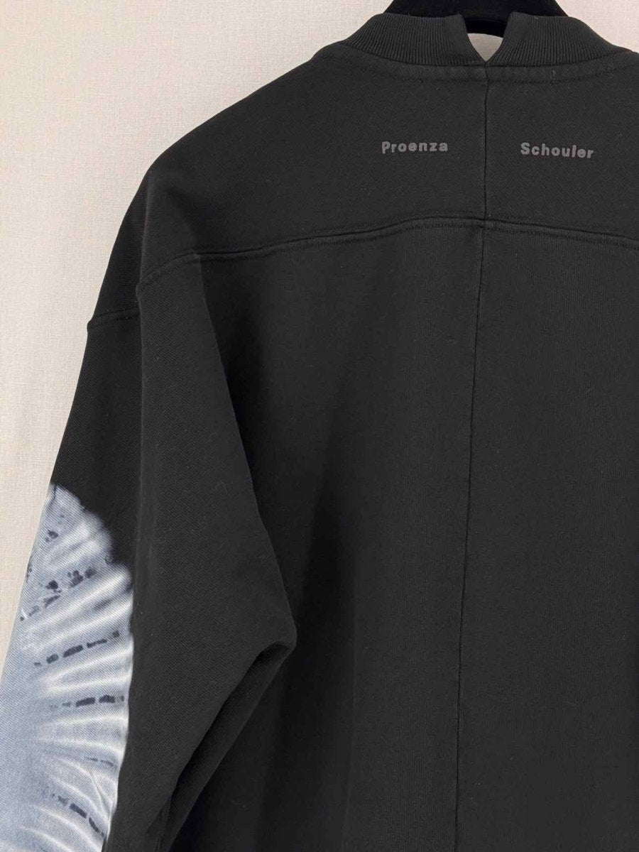 Pre - loved PROENZA SCHOULER Black Printed Size Small Jumper at Reems Closet