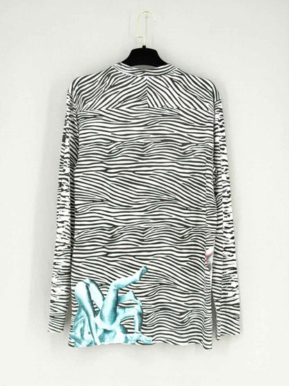 Pre - loved PROENZA SCHOULER Black & White Size Medium Top at Reems Closet