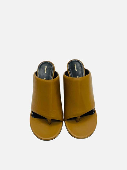 Pre - loved PROENZA SCHOULER Mule Brown Wedges at Reems Closet