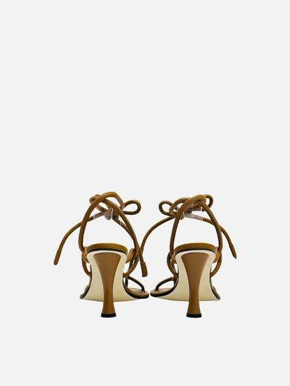 Pre - loved PROENZA SCHOULER Pipe Strappy Brown Heeled Sandals 39.5 at Reems Closet