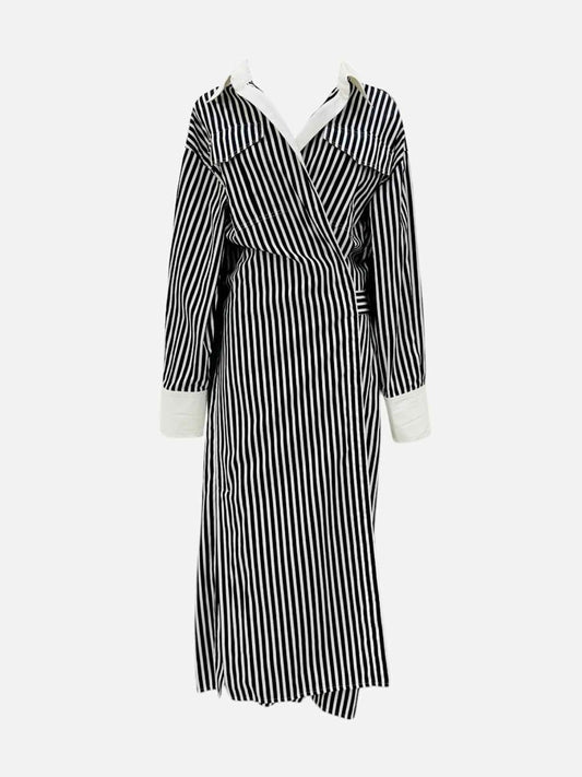 Pre-loved PROENZA SCHOULER White & Black Striped Shirt Dress from Reems Closet