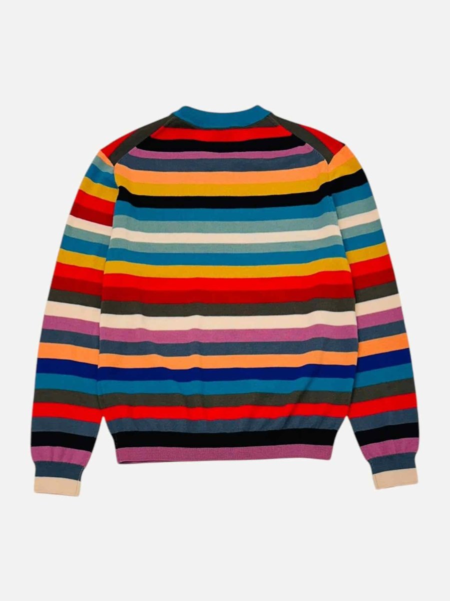 Pre - loved PS PAUL SMITH Swirl Red Multicolor Striped Jumper at Reems Closet