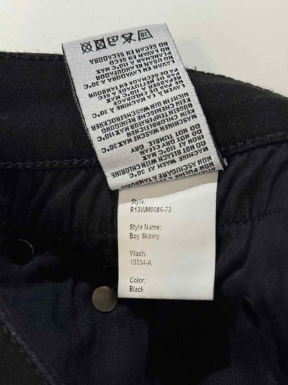 Pre - loved R13 Boy Skinny Black Washed Size 24 Jeans at Reems Closet