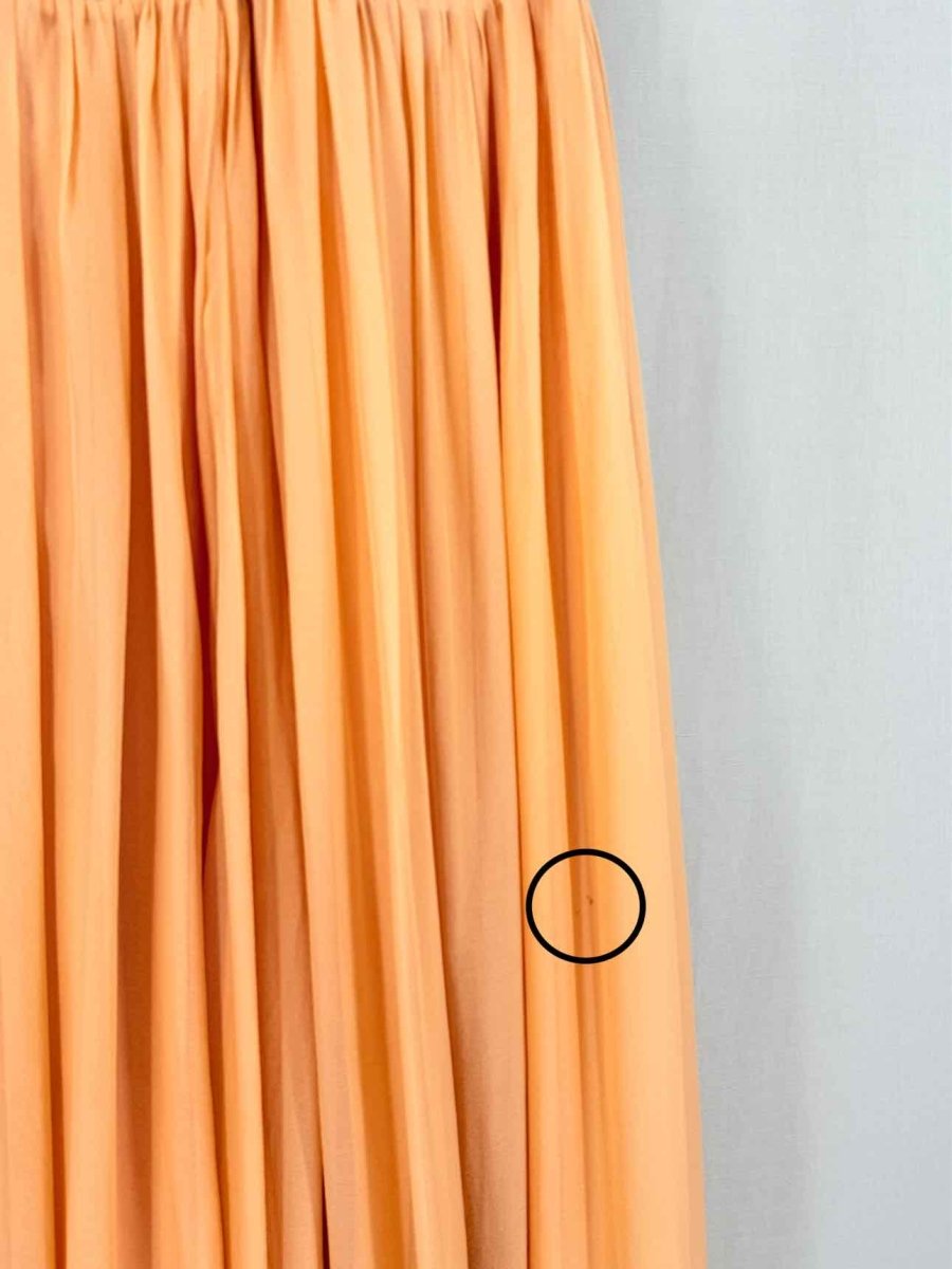 Pre - loved RACHEL GILBERT Cross Peach Cutout Size US 8 Long Dress at Reems Closet