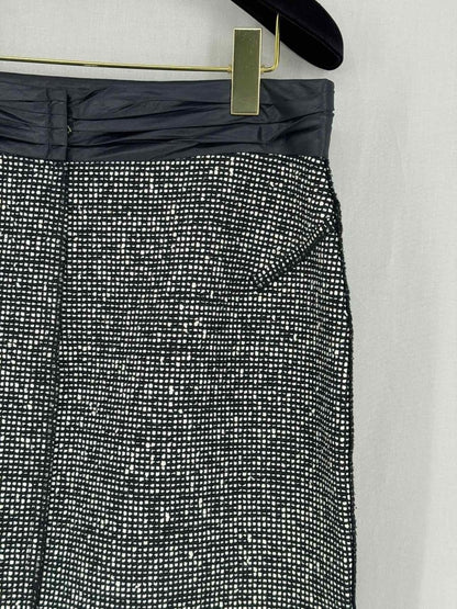 Pre - loved RACHEL ROY Tweed Black & White Size Medium Pencil Skirt at Reems Closet