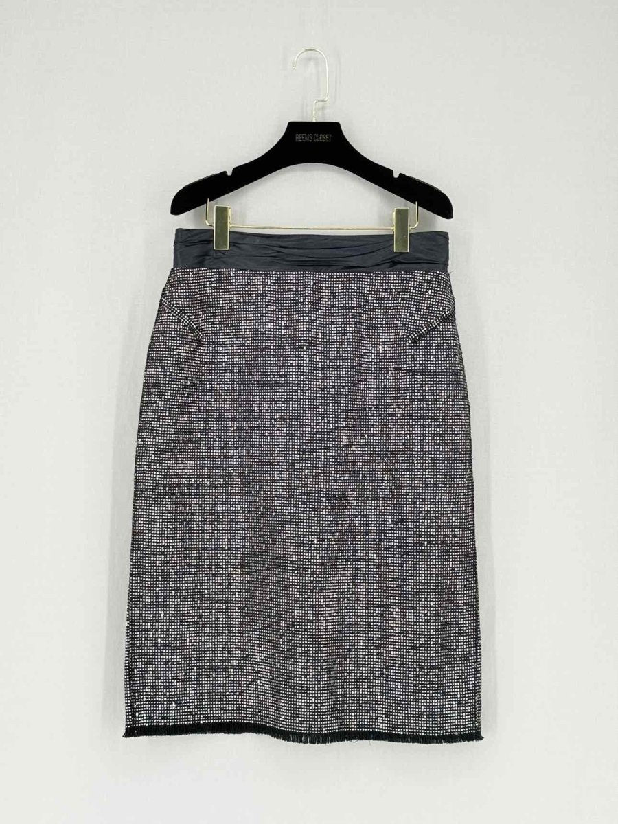 Pre - loved RACHEL ROY Tweed Black & White Size Medium Pencil Skirt at Reems Closet