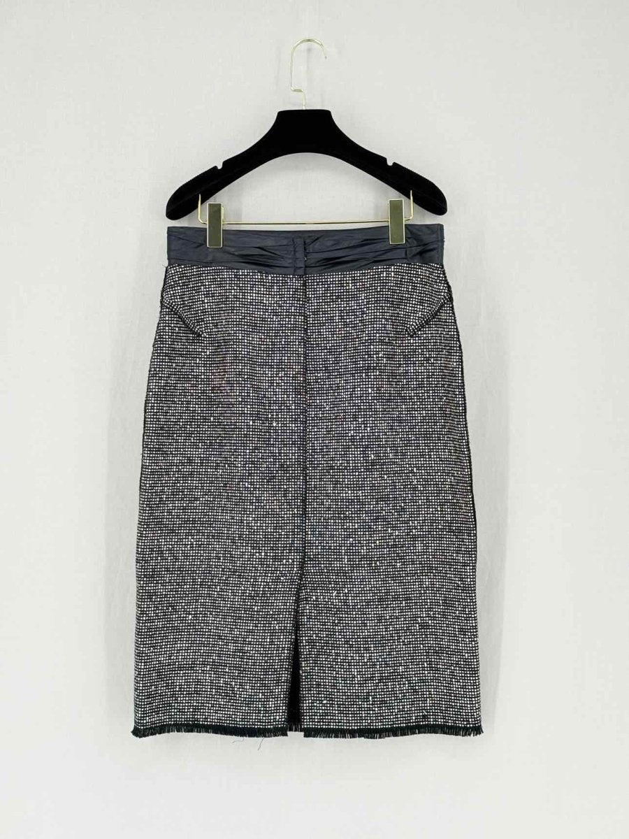 Pre - loved RACHEL ROY Tweed Black & White Size Medium Pencil Skirt at Reems Closet