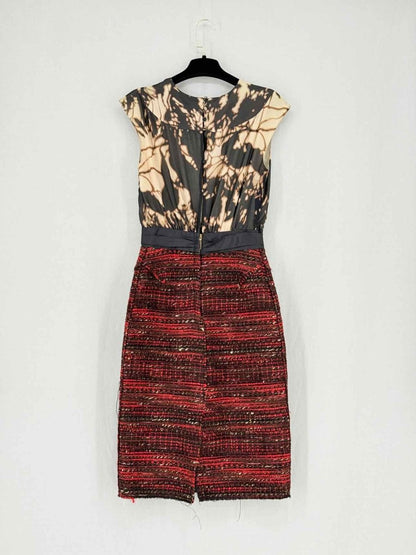 Pre - loved RACHEL & ROY Tweed Printed Size US 4 Midi Dress at Reems Closet