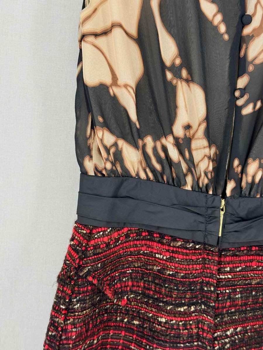 Pre - loved RACHEL & ROY Tweed Printed Size US 4 Midi Dress at Reems Closet