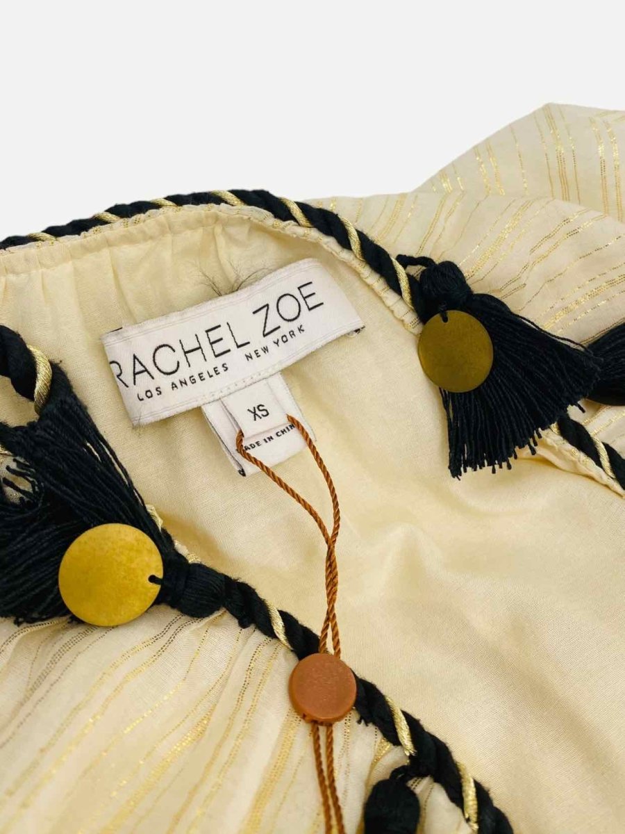 Pre - loved RACHEL ZOE Beige w/ Black Size XSmall Long Dress at Reems Closet