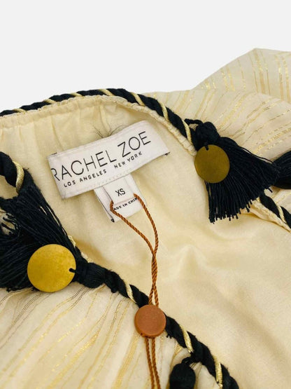 Pre - loved RACHEL ZOE Beige w/ Black Size XSmall Long Dress at Reems Closet