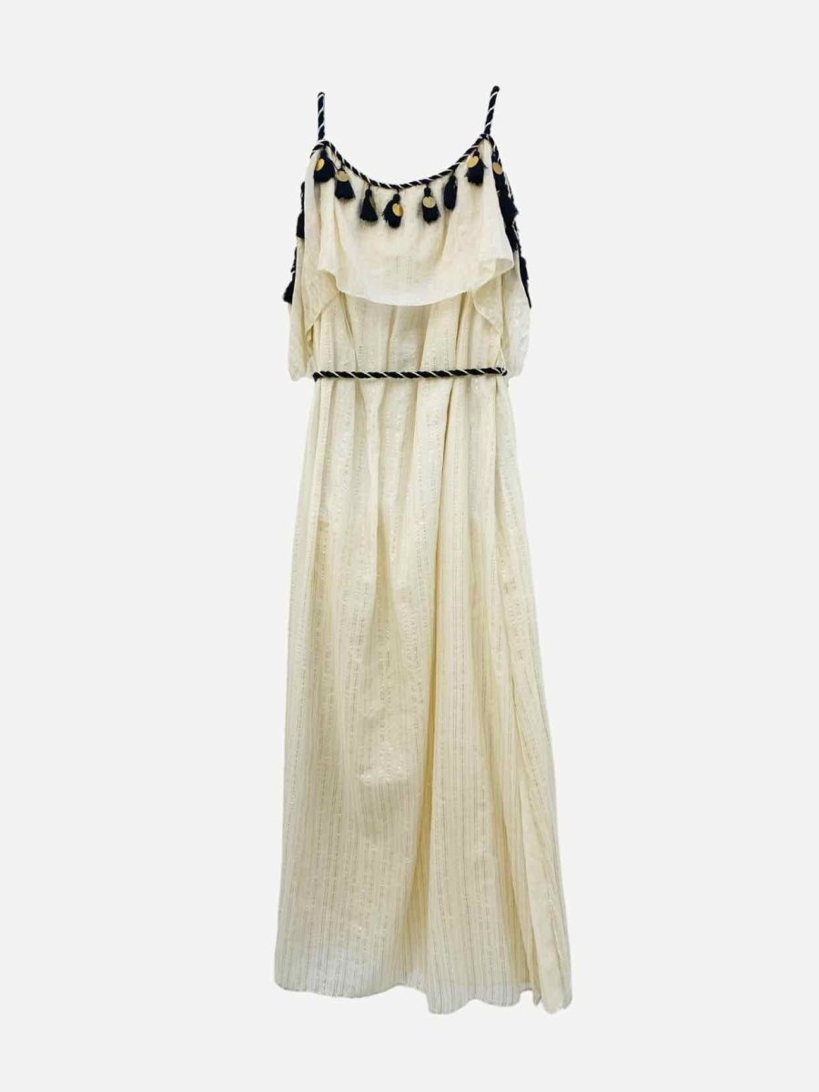Pre - loved RACHEL ZOE Beige w/ Black Size XSmall Long Dress at Reems Closet