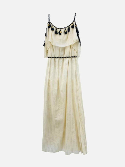 Pre - loved RACHEL ZOE Beige w/ Black Size XSmall Long Dress at Reems Closet