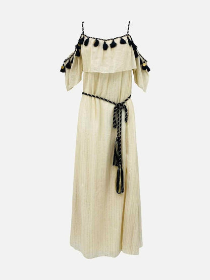 Pre - loved RACHEL ZOE Beige w/ Black Size XSmall Long Dress at Reems Closet