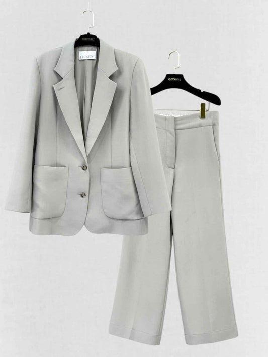 Pre - loved RAEY Grey Size US 2 Jacket & Pants Outfit at Reems Closet