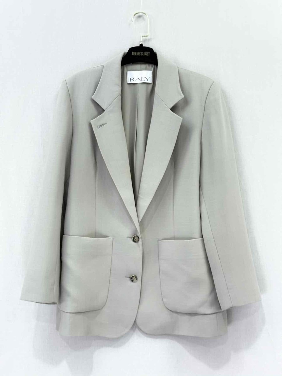 Pre - loved RAEY Grey Size US 2 Jacket & Pants Outfit at Reems Closet