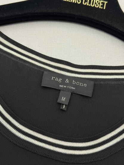 Pre - loved RAG & BONE Black Striped Size Medium Top at Reems Closet