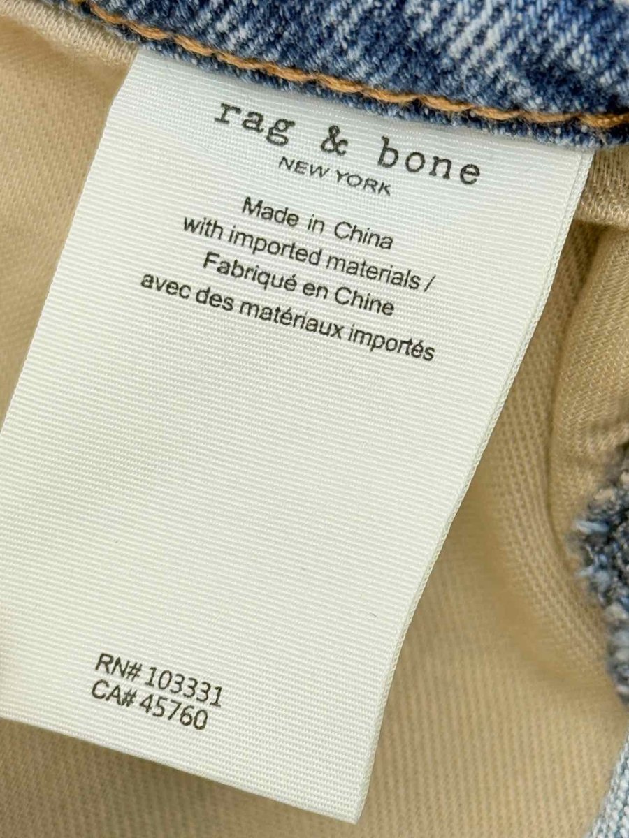 Pre - loved RAG & BONE Light Blue Distressed Size 24 Jeans at Reems Closet