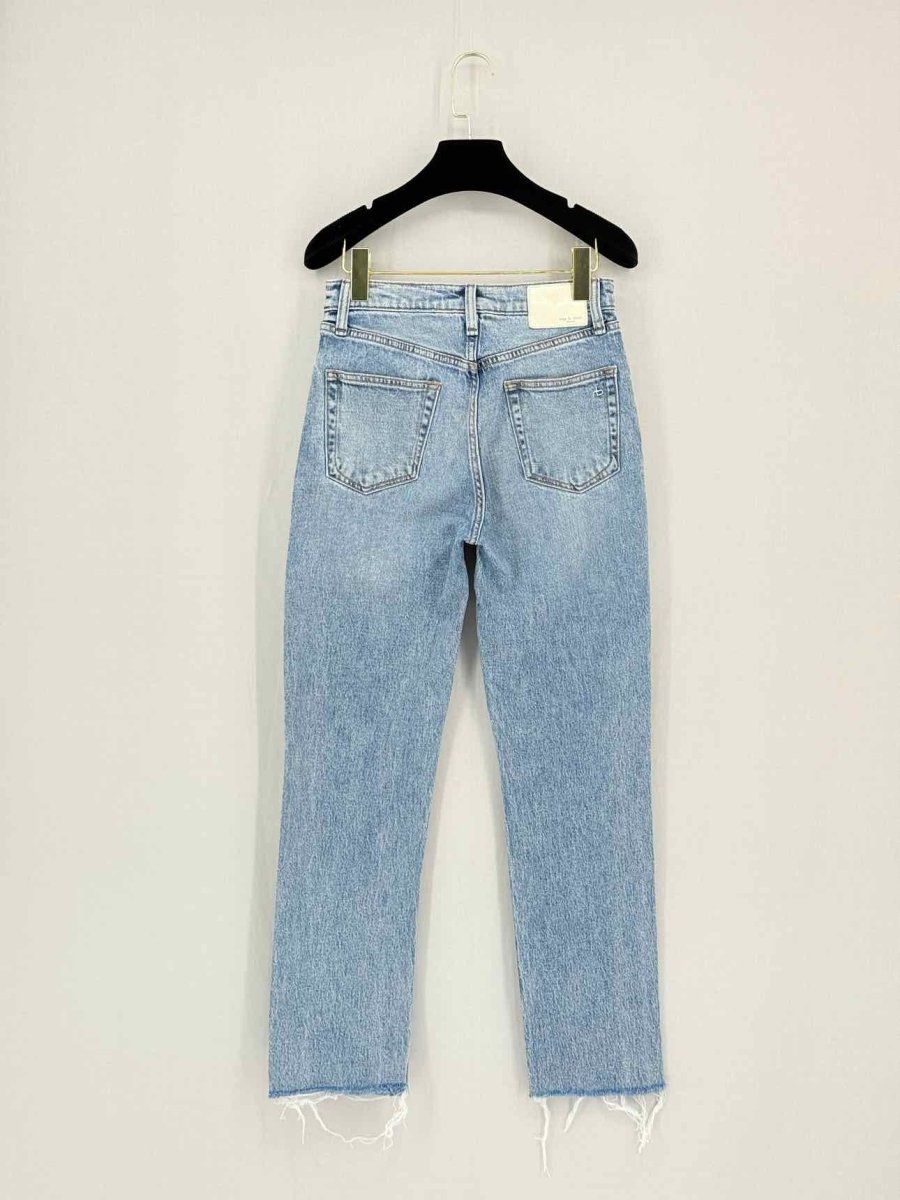 Pre - loved RAG & BONE Light Blue Distressed Size 24 Jeans at Reems Closet
