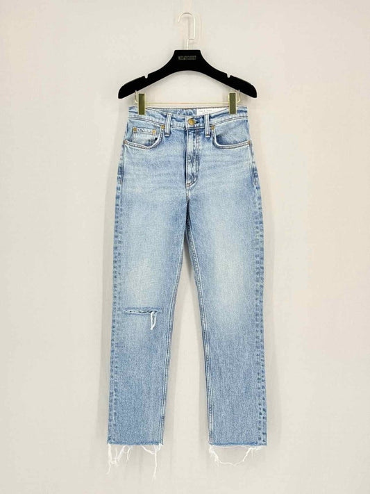 Pre - loved RAG & BONE Light Blue Distressed Size 24 Jeans at Reems Closet