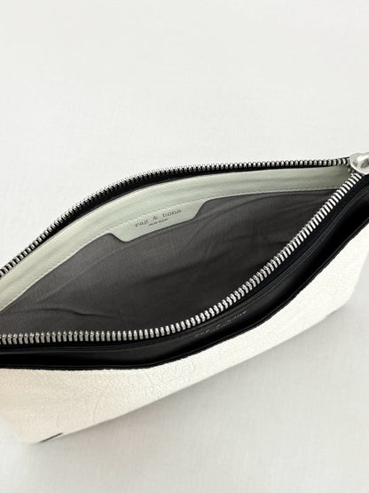 Pre - loved RAG & BONE White & Black Clutch at Reems Closet